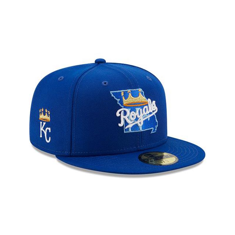 MLB Kansas City Royals Local 59Fifty Fitted (FND3416) - Blue New Era Caps